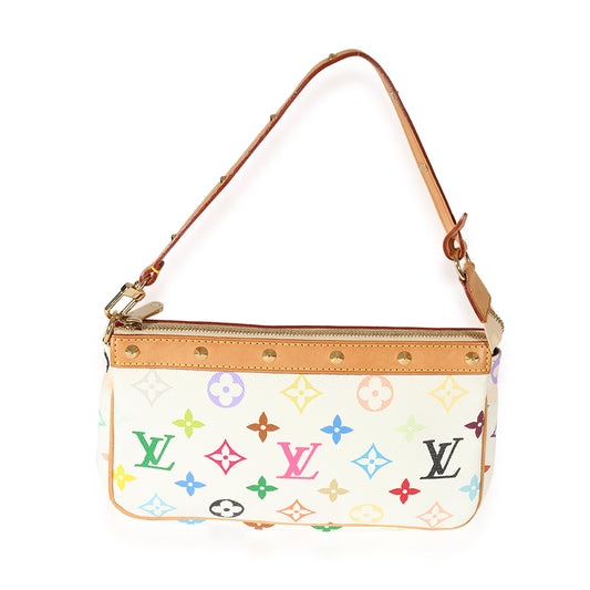 Louis Vuitton Louis Vuitton White Monogram Multicolore Pochette