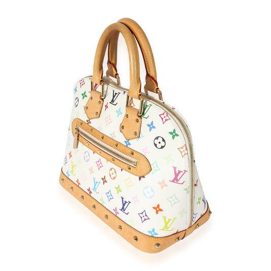 Louis Vuitton Louis Vuitton x Takashi Murakami White Monogram Multicolore Alma PM