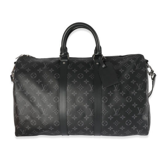 Louis Vuitton Louis Vuitton Monogram Eclipse Canvas Keepall Bandouliere 45