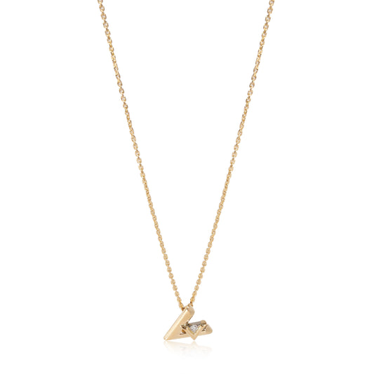 Louis Vuitton LV Volt Pendant in 18k Yellow Gold 0.03 CTW