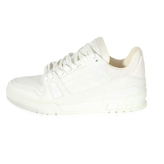 Louis Vuitton Louis Vuitton White Leather LV Trainer Sneaker