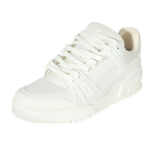 Louis Vuitton Louis Vuitton White Leather LV Trainer Sneaker