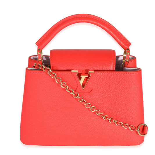 Louis Vuitton Louis Vuitton Tonic Orange Taurillon Capucines BB
