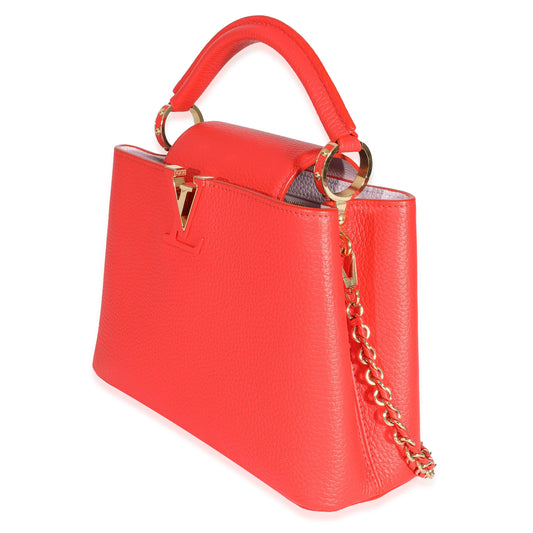 Louis Vuitton Louis Vuitton Tonic Orange Taurillon Capucines BB