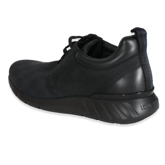 Louis Vuitton Black Damier Nylon Nubuck Fastlane Sneakers