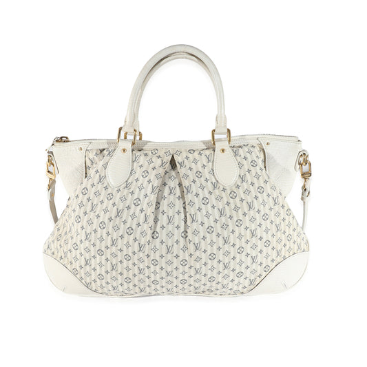 Louis Vuitton Louis Vuitton White Blue Mini Lin Croisette Marina GM
