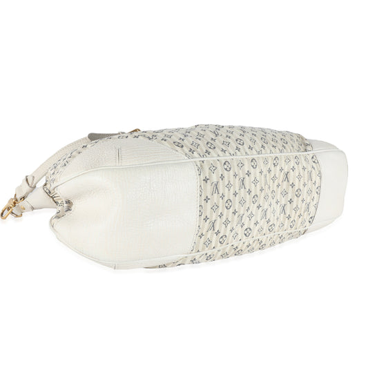 Louis Vuitton Louis Vuitton White Blue Mini Lin Croisette Marina GM