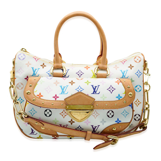 Louis Vuitton Louis Vuitton x Takashi Murakami White Monogram Multicolore Canvas Rita