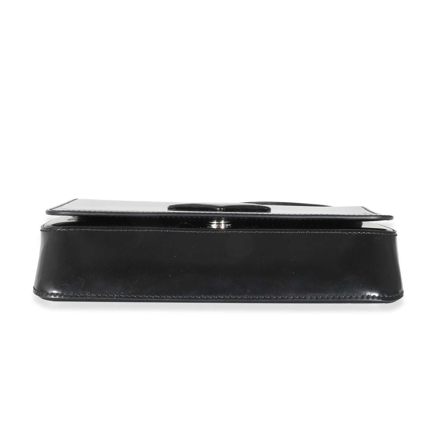Prada Black Brushed Leather Shoulder Bag