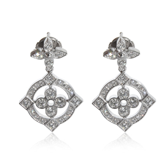 Louis Vuitton Dentelle Earrings in 18K White Gold 0.80 Ctw