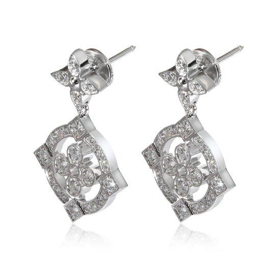 Louis Vuitton Dentelle Earrings in 18K White Gold 0.80 Ctw