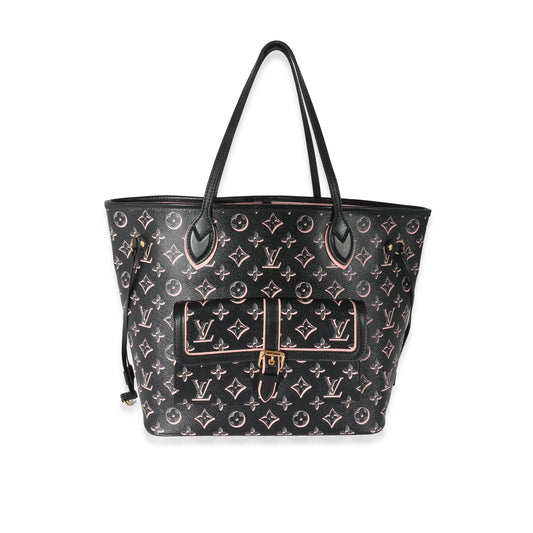 Louis Vuitton Louis Vuitton Black Pink Monogram Canvas Fall For You Neverfull MM