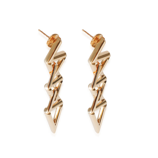 Louis Vuitton LV Volt Curb Chain Earrings in 18k Yellow Gold