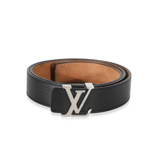 Louis Vuitton Louis Vuitton Black Epi Initiales Belt 85