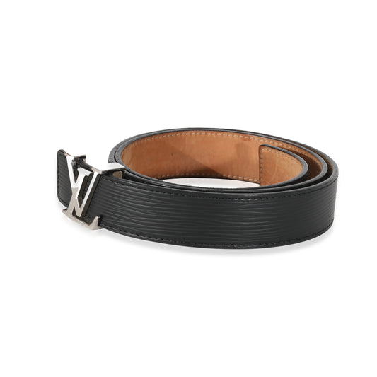 Louis Vuitton Louis Vuitton Black Epi Initiales Belt 85