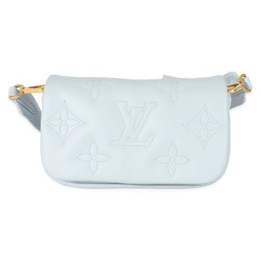 Louis Vuitton Louis Vuitton Bleu Glacier Bubblegram Wallet On Strap