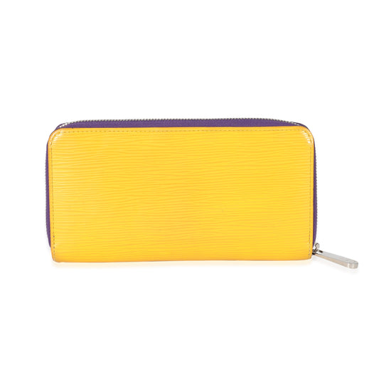 Louis Vuitton Louis Vuitton Purple Yellow Epi Zippy Wallet