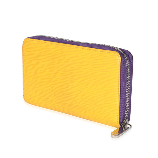 Louis Vuitton Louis Vuitton Purple Yellow Epi Zippy Wallet