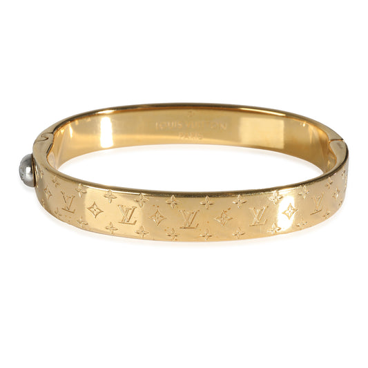 Louis Vuitton Nanogram Cuff in  Gold Plated