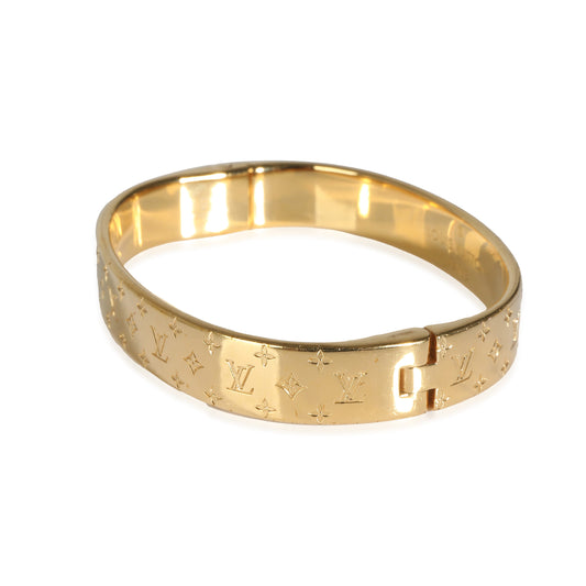 Louis Vuitton Nanogram Cuff in  Gold Plated