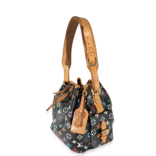 Louis Vuitton Louis Vuitton x Takashi Murakami Black Monogram Multicolore Canvas Petit Noé
