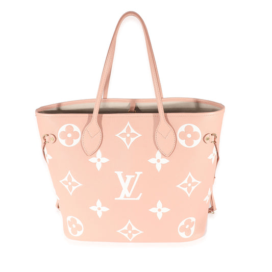 Louis Vuitton Louis Vuitton Rose Trianon Crème Bicolor Monogram Empreinte Neverfull MM