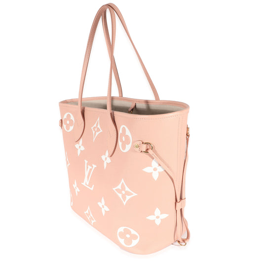 Louis Vuitton Louis Vuitton Rose Trianon Crème Bicolor Monogram Empreinte Neverfull MM