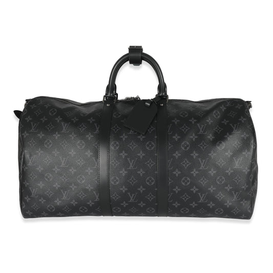 Louis Vuitton Louis Vuitton Monogram Eclipse Canvas Keepall Bandouliere 55