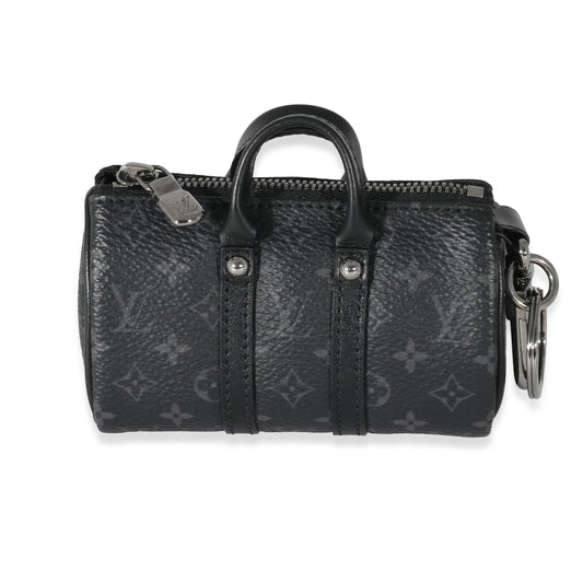 Louis Vuitton Louis Vuitton Monogram Eclipse Canvas Mini Keepall Bag Charm & Key Holder