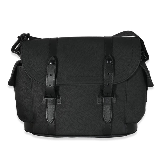 Louis Vuitton Black Taurillon Christopher Messenger