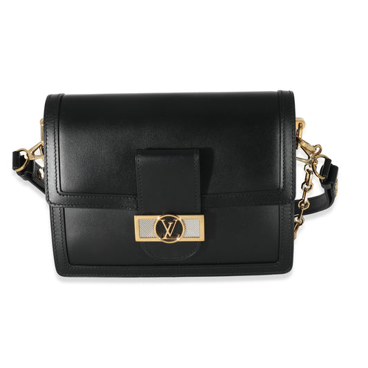 Louis Vuitton Louis Vuitton Black Smooth Leather Dauphine MM