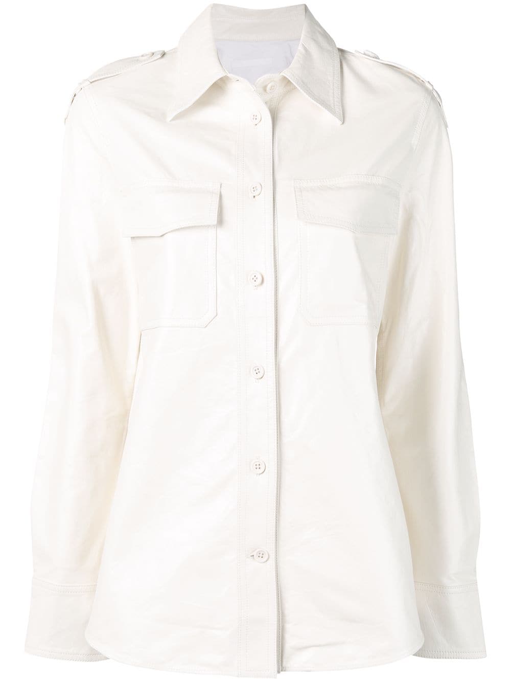 Helmut Lang Glaze1 leather shirt size M