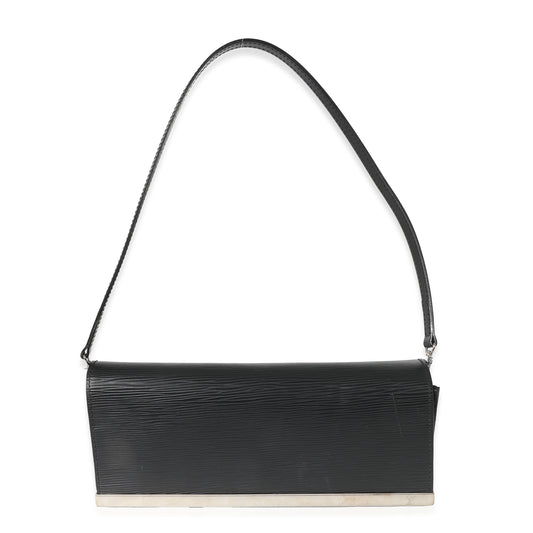 Louis Vuitton Black Epi Sevigne Clutch