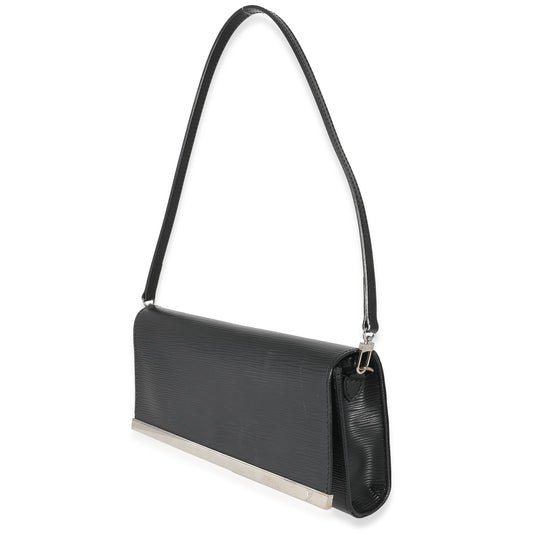 Louis Vuitton Black Epi Sevigne Clutch