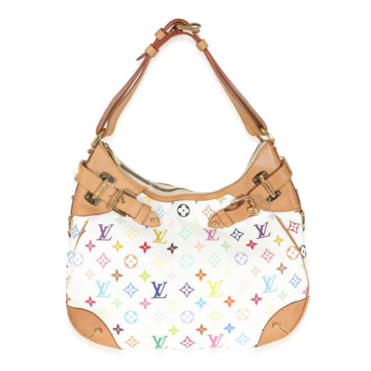 Louis Vuitton Louis Vuitton x Takashi Murakami White Monogram Multicolore Canvas Greta
