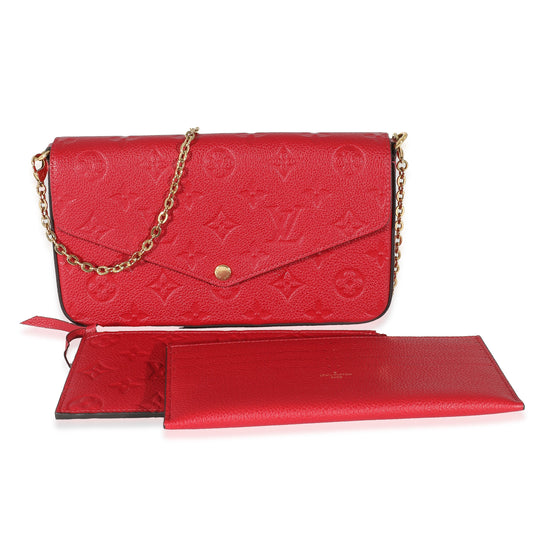 Louis Vuitton Louis Vuitton Scarlet Monogram Empreinte Félicie Pochette