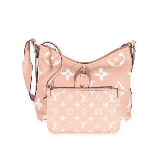 Louis Vuitton Louis Vuitton Trianon Pink Cream Empreinte Monogram Giant Carryall PM