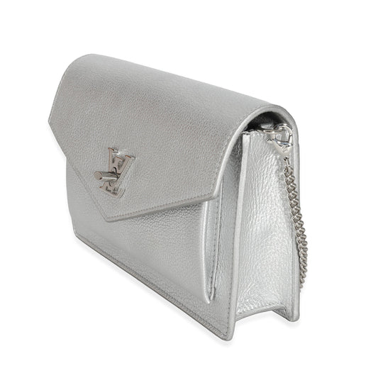 Louis Vuitton Louis Vuitton Silver Calfskin Mylockme Chain Pochette
