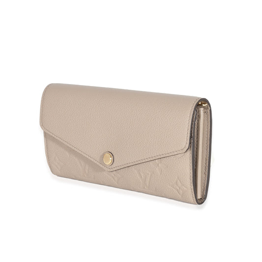 Louis Vuitton Louis Vuitton Tourterelle Monogram Empreinte Sarah Wallet