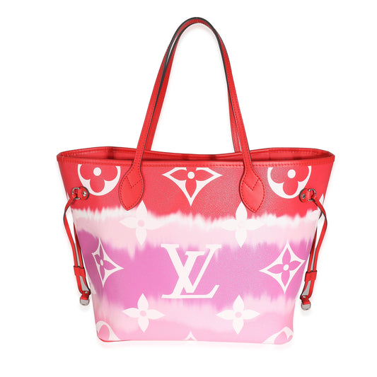 Louis Vuitton Louis Vuitton Red Pink Rogue LV Escale Canvas Neverfull MM