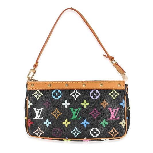 Louis Vuitton Black Monogram Multicolor Canvas Pochette Accessoires