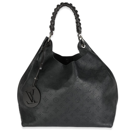 Louis Vuitton Black Monogram Mahina Carmel Hobo