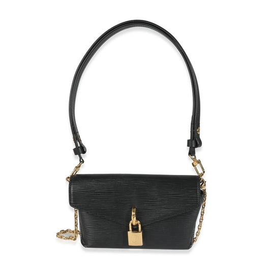 Louis Vuitton Black Epi Padlock On Strap