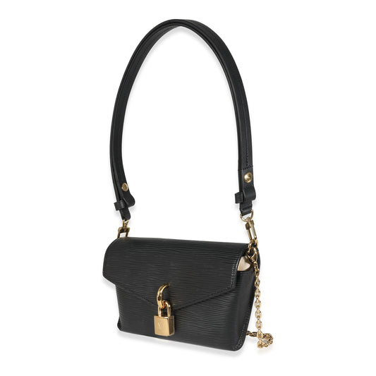 Louis Vuitton Black Epi Padlock On Strap