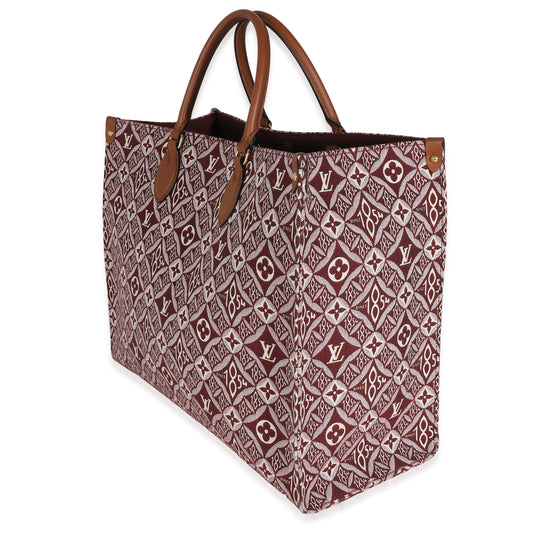 Louis Vuitton Bordeaux Jacquard Since 1854 Onthego GM