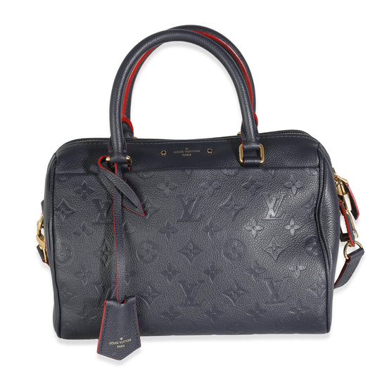 Louis Vuitton Marine Rouge Monogram Empreinte Speedy Bandouliere 25