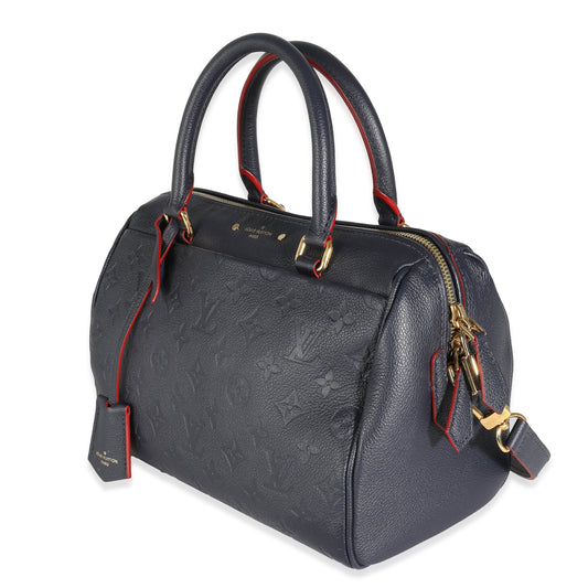 Louis Vuitton Marine Rouge Monogram Empreinte Speedy Bandouliere 25