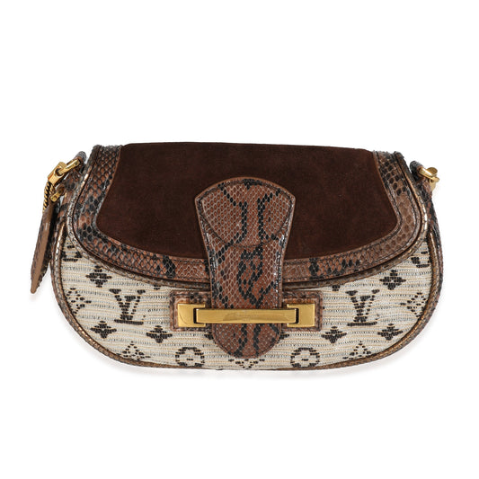Louis Vuitton Bronze Python Marron Monogram Empire Levant