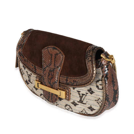 Louis Vuitton Bronze Python Marron Monogram Empire Levant