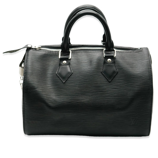 Louis Vuitton Black Epi Speedy 25